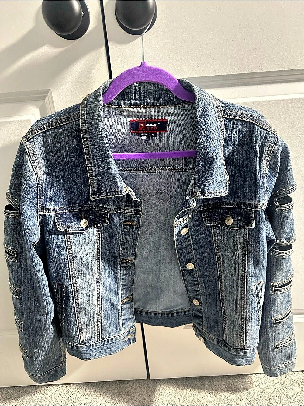 Platinum Plush Denim Jacket